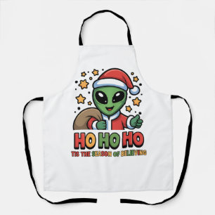 Lustiger Alien Weihnachtsmann  Schürze