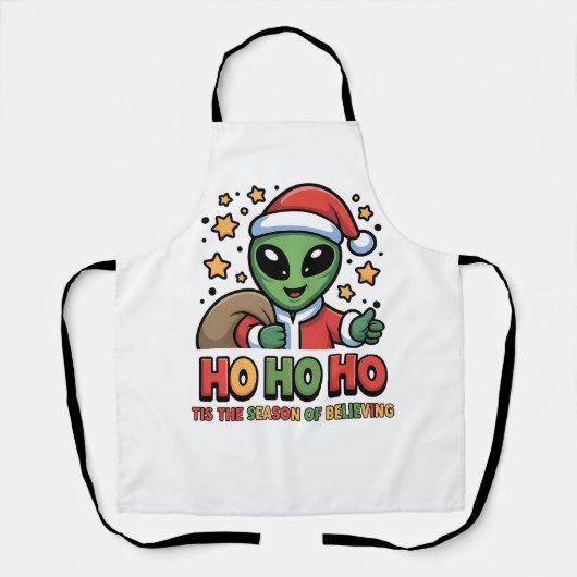Lustiger Alien Weihnachtsmann Schürze (Vorderseite)