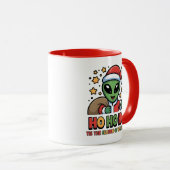 Lustiger Alien Weihnachtsmann Tasse (VorderseiteRechts)