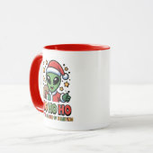 Lustiger Alien Weihnachtsmann Tasse (Vorderseite Links)