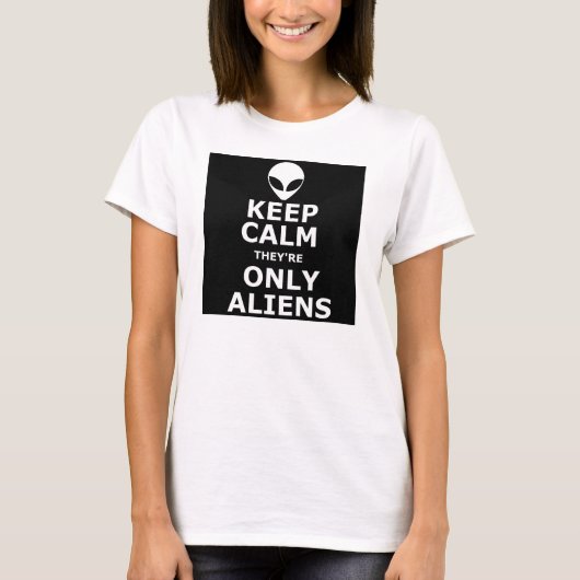 Lustiger alienslogan T-Shirt (Vorderseite)