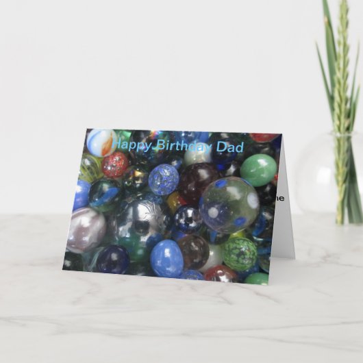 Lustiger alles- Gute zum GeburtstagVater marmort Karte (Vorderseite)