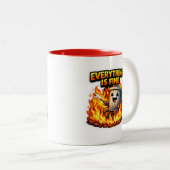 Lustiger Alles Ist In Ordnung Mülltonne Becher Zweifarbige Tasse (VorderseiteRechts)