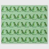 Lustiger Alligator, der mit Krokodil spricht Geschenkpapier (Flach)