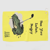 Lustiger Alligator-Golf-Schlagkopfabdeckung Golfhandtuch (Horizontal)