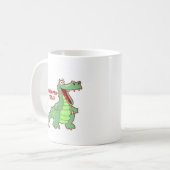 Lustiger Alligator heute gekackt Kaffeetasse (Vorderseite Links)