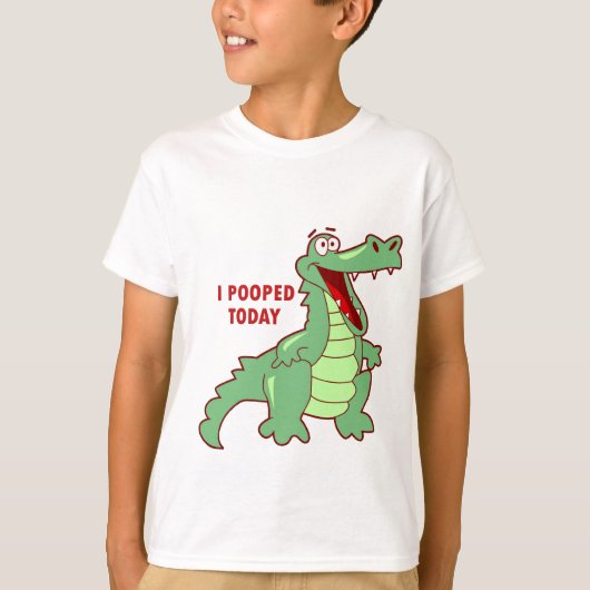 Lustiger Alligator heute gekackt T-Shirt (Vorderseite)