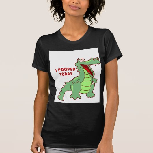 Lustiger Alligator heute gekackt T-Shirt (Vorderseite)