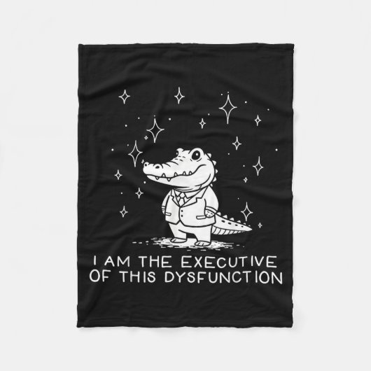 Lustiger Alligator Ich Bin Der Geschäftsführer Die Fleecedecke (Vorderseite)
