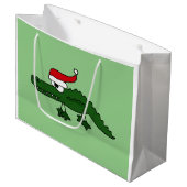 Lustiger Alligator in der Große Geschenktüte (Vorderseite Schrägansicht)