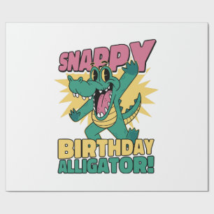 Lustiger Alligator-Liebhaber und Geburtstags-Kroko Geschenkpapier