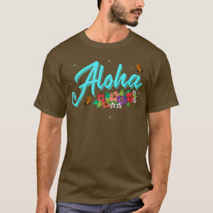 Lustiger Aloha Hawaii Insel Geist Aloha Blumen Män T-Shirt