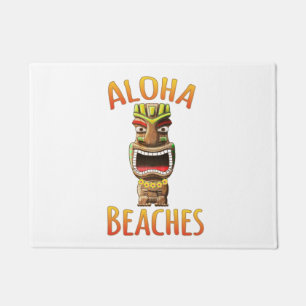 Lustiger Aloha Strand-Hawaiianer Tiki Fußmatte
