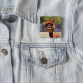 Lustiger Alpaka-Knopf Button (Beispiel)