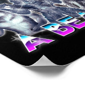 Lustiger Alpha-Wolf-Meme morbide Bestie Poster (Ecke)