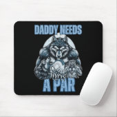 Lustiger Alpha-Wolf-Vater braucht einen Par-Meme C Mousepad (Mit Mouse)