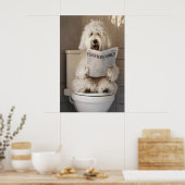 Lustiger Alter Englischer Schäferhund Badezimmer D Poster (Küche)