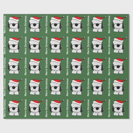 Lustiger alter englischer Schäferhund in der Geschenkpapier (Flach)