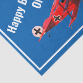 Lustiger "alter Fokker" Triplane-Geburtstag Seidenpapier (Ausschnitt)