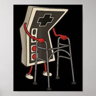 Lustiger alter Gamer Gaming Retro 80er 90er Videos Poster