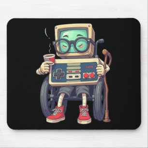 Lustiger alter Gamer Retro 80er 90er Videospiel-Co Mousepad