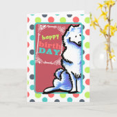 Lustiger alter Hundegeburtstag Karte (Gelbe Blume)