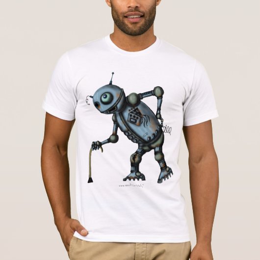 Lustiger alter Roboter-T - Shirtentwurf T-Shirt (Vorderseite)