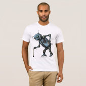 Lustiger alter Roboter-T - Shirtentwurf T-Shirt (Vorne ganz)
