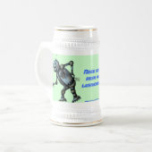 Lustiger alter Roboterbier-Tassenentwurf Bierglas (Vorderseite Links)