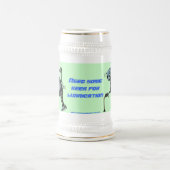 Lustiger alter Roboterbier-Tassenentwurf Bierglas (Mittel)