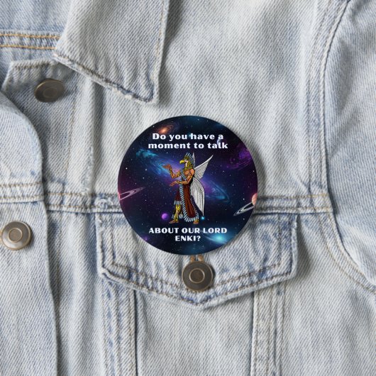 Lustiger alter UFO Annunaki Außerirdischer Button (Beispiel)