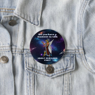 Lustiger alter UFO Annunaki Außerirdischer Button