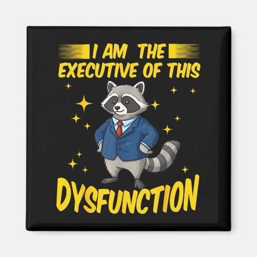 Lustiger Am Executive Dysfunction Waschbär Meme Magnet (Vorne)