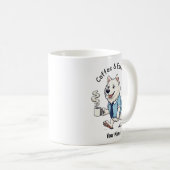 Lustiger American Eskimo Dog Geschäftsanzug Kaffee Kaffeetasse (VorderseiteRechts)