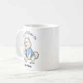 Lustiger American Eskimo Dog Geschäftsanzug Kaffee Kaffeetasse (Vorderseite Links)