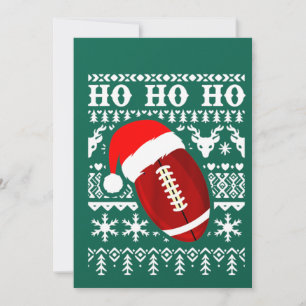 Lustiger American Football hässlicher Weihnachtspu Einladung