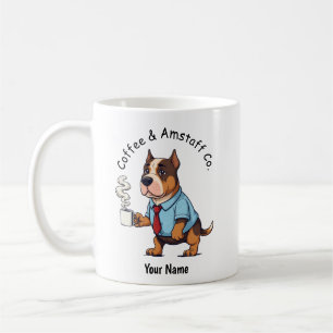 Lustiger American Staffordshire Geschäftsanzug Kaf Kaffeetasse