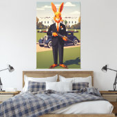 Lustiger Amerikaner Leinwanddruck (Insitu (Schlafzimmer))