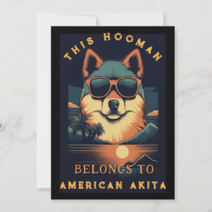 Lustiger amerikanischer Akita-Hunde-Elternteil per Ankündigung