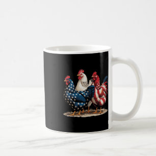 Lustiger amerikanischer Flaggenhahn Unabhängigkeit Kaffeetasse