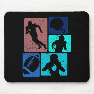 Lustiger amerikanischer Footballspieler Feld Spiel Mousepad