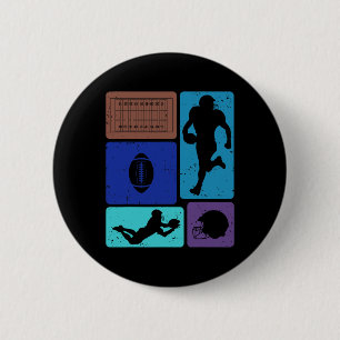 Lustiger amerikanischer Footballspieler Feldspiel Button