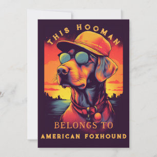 Lustiger Amerikanischer Foxhound-Hunde-Elternteil Ankündigung