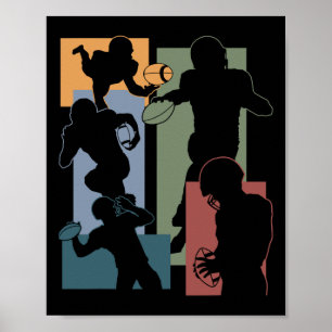 Lustiger amerikanischer Fußballspieler Fußballspie Poster
