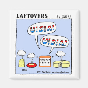 Lustiger amerikanischer Käse, der patriotisches Magnet