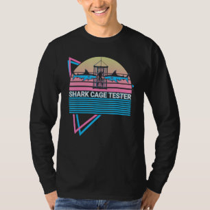 Lustiger Amputierter Amputation Retro-Hai-Käfig-Te T-Shirt