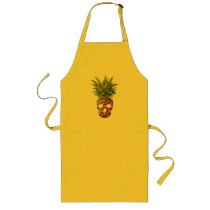 Lustiger Ananas-Frucht-Totenkopf Lange Schürze