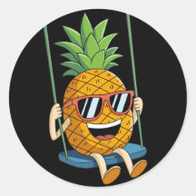 lustiger Ananas-Swinger-Sticker