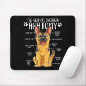 Lustiger Anatomie Deutscher Schäferhund Besitzer Mousepad (Mit Mouse)