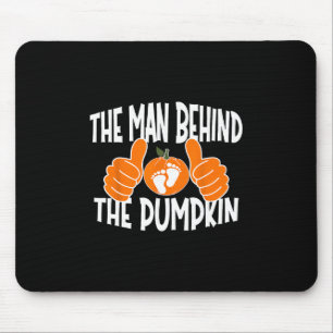 Lustiger Anbau eines kleinen Kürbisses, der Mann h Mousepad